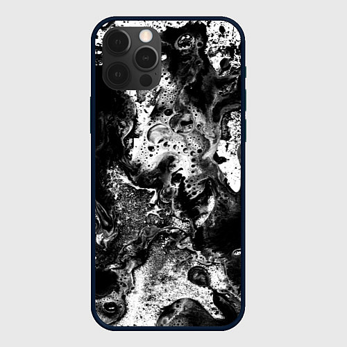 Чехол iPhone 12 Pro Max Чёрная краска / 3D-Черный – фото 1