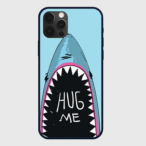 Чехол iPhone 12 Pro Max Shark: Hug me / 3D-Черный – фото 1