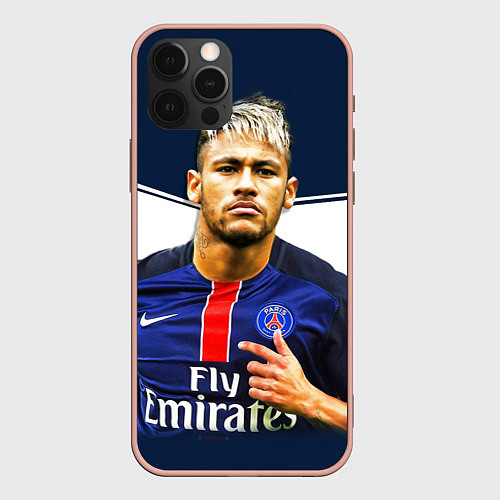 Чехол iPhone 12 Pro Max Neymar: Fly Emirates / 3D-Светло-розовый – фото 1