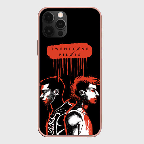 Чехол iPhone 12 Pro Max Twenty one pilots / 3D-Светло-розовый – фото 1