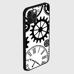 Чехол для iPhone 12 Pro Max Часы и шестеренки, цвет: 3D-черный — фото 2