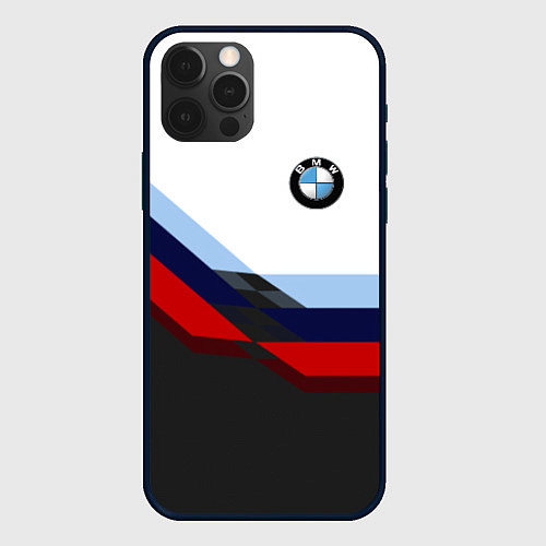 Чехол iPhone 12 Pro Max BMW M SPORT / 3D-Черный – фото 1