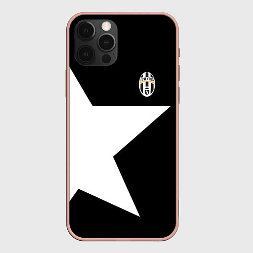 Чехол iPhone 12 Pro Max FC Juventus: Star / 3D-Светло-розовый – фото 1