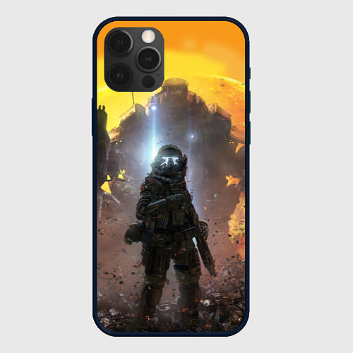 Чехол iPhone 12 Pro Max Titanfall: Robots War / 3D-Черный – фото 1