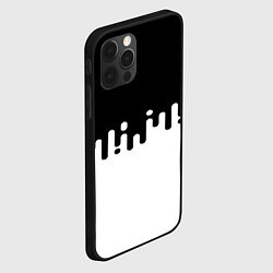 Чехол для iPhone 12 Pro Max Чёрно-белый узор, цвет: 3D-черный — фото 2
