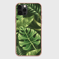 Чехол для iPhone 12 Pro Max Доисторический лес, цвет: 3D-светло-розовый