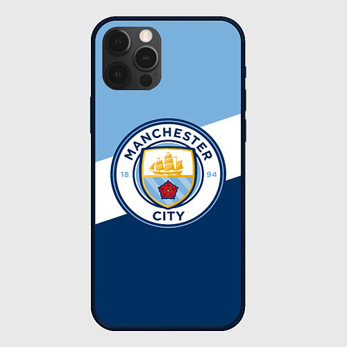 Чехол iPhone 12 Pro Max FC Manchester City: Colors / 3D-Черный – фото 1