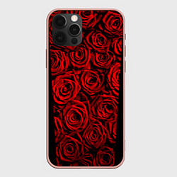 Чехол для iPhone 12 Pro Max Унисекс / Красные розы, цвет: 3D-светло-розовый