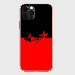 Чехол iPhone 12 Pro Max АлисА: Черный & Красный