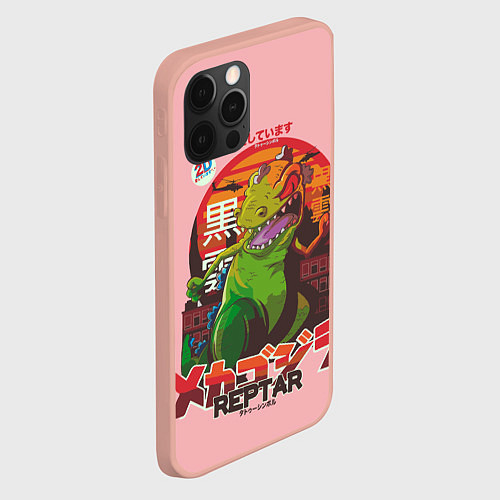 Чехол iPhone 12 Pro Max Godzilla Reptar / 3D-Светло-розовый – фото 2