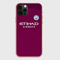 Чехол для iPhone 12 Pro Max Man City FC: Away 17/18, цвет: 3D-светло-розовый