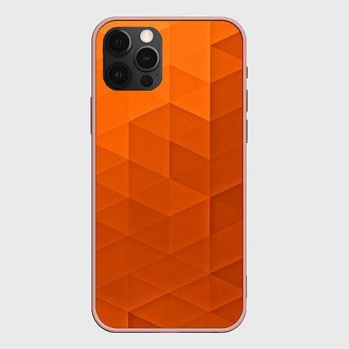 Чехол iPhone 12 Pro Max Orange abstraction / 3D-Светло-розовый – фото 1