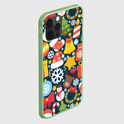 Чехол для iPhone 12 Pro Max Новогодний набор, цвет: 3D-салатовый — фото 2