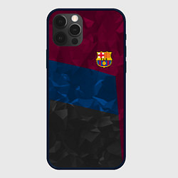 Чехол iPhone 12 Pro Max FC Barcelona: Dark polygons