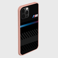 Чехол для iPhone 12 Pro Max BMW: Brand Lines, цвет: 3D-светло-розовый — фото 2