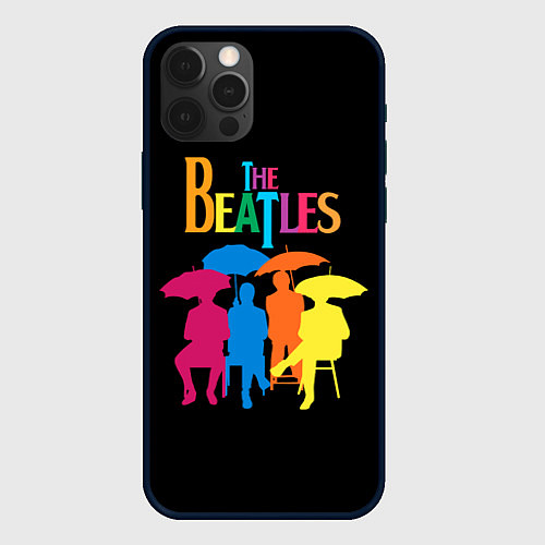 Чехол iPhone 12 Pro Max The Beatles: Colour Rain / 3D-Черный – фото 1