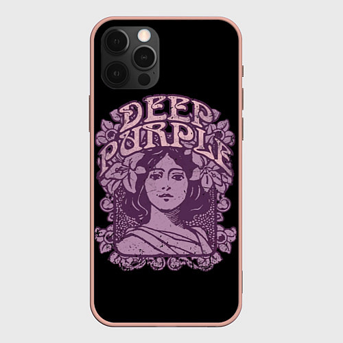 Чехол iPhone 12 Pro Max Deep Purple / 3D-Светло-розовый – фото 1