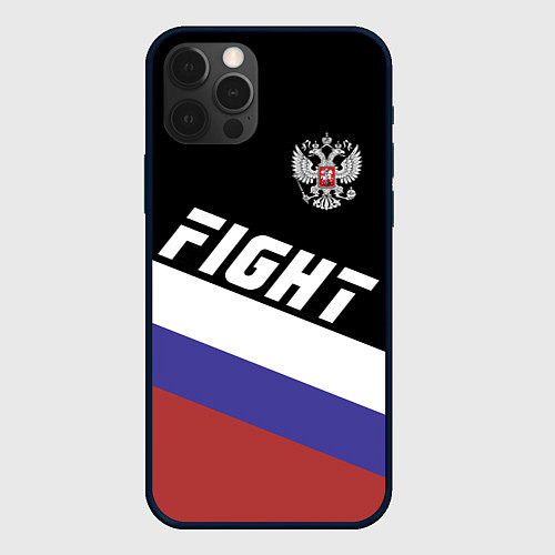 Чехол iPhone 12 Pro Max Fight Russia / 3D-Черный – фото 1