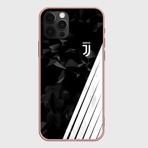Чехол iPhone 12 Pro Max FC Juventus: Abstract / 3D-Светло-розовый – фото 1