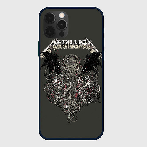 Чехол iPhone 12 Pro Max Metallica - octopus / 3D-Черный – фото 1