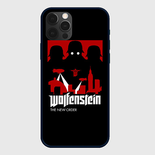 Чехол iPhone 12 Pro Max Wolfenstein: Nazi Soldiers / 3D-Черный – фото 1
