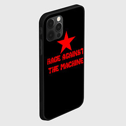 Чехол для iPhone 12 Pro Max Rage Against the Machine - red star, цвет: 3D-черный — фото 2