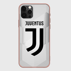 Чехол для iPhone 12 Pro Max FC Juventus: Silver Original, цвет: 3D-светло-розовый