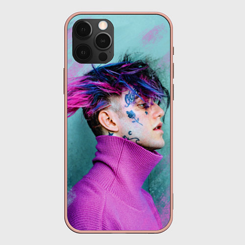 Чехол iPhone 12 Pro Max Lil Peep: Neon Style / 3D-Светло-розовый – фото 1