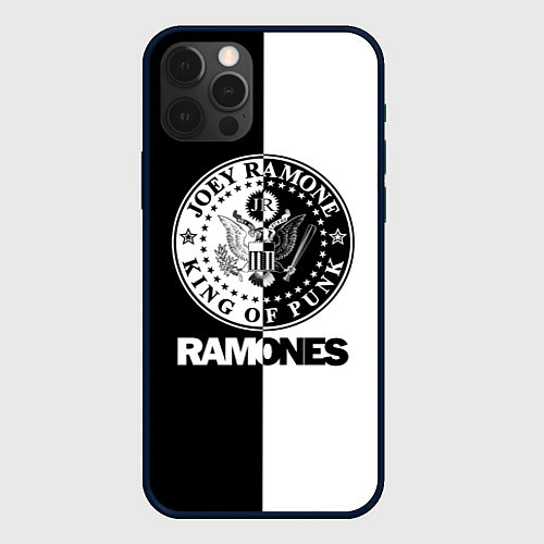 Чехол iPhone 12 Pro Max Ramones B&W / 3D-Черный – фото 1