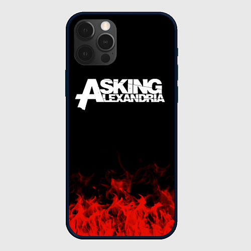 Чехол iPhone 12 Pro Max Asking Alexandria: Flame / 3D-Черный – фото 1