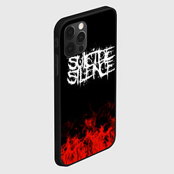 Чехол для iPhone 12 Pro Max Suicide Silence: Red Flame, цвет: 3D-черный — фото 2