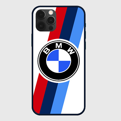 Чехол iPhone 12 Pro Max BMW M: White Sport / 3D-Черный – фото 1