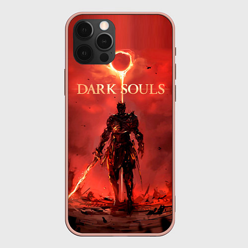 Чехол iPhone 12 Pro Max Dark Souls: Red Sunrise / 3D-Светло-розовый – фото 1