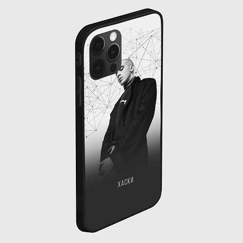 Чехол iPhone 12 Pro Max Хаски: Геометрия / 3D-Черный – фото 2