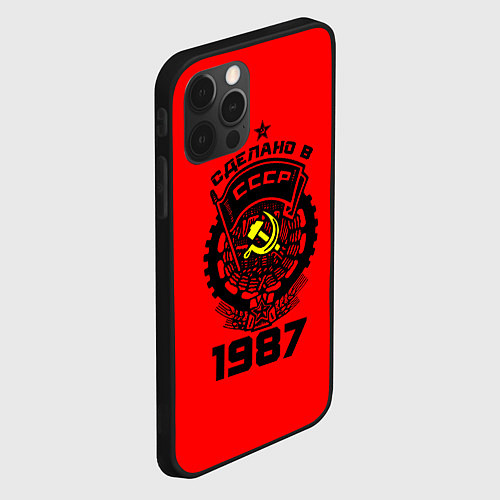 Чехол iPhone 12 Pro Max Сделано в СССР 1987 / 3D-Черный – фото 2