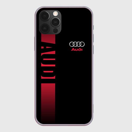 Чехол iPhone 12 Pro Max Audi: Black Sport / 3D-Серый – фото 1