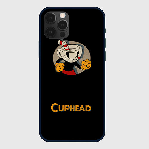 Чехол iPhone 12 Pro Max Cuphead: Black Mugman / 3D-Черный – фото 1