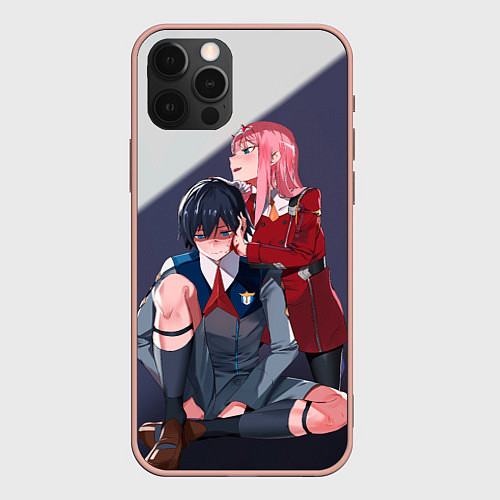 Чехол iPhone 12 Pro Max Darling in the FranXX / 3D-Светло-розовый – фото 1