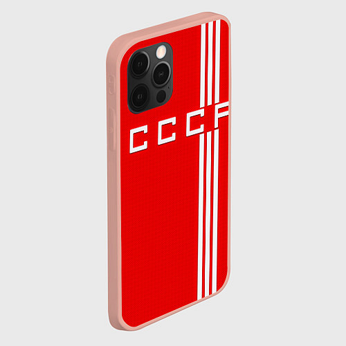 Чехол iPhone 12 Pro Max Cборная СССР / 3D-Светло-розовый – фото 2