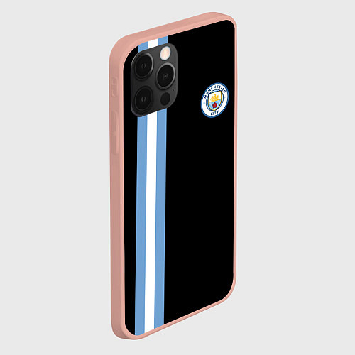 Чехол iPhone 12 Pro Max Манчестер Сити / 3D-Светло-розовый – фото 2