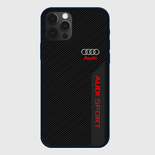 Чехол iPhone 12 Pro Max Audi: Sport Line / 3D-Черный – фото 1