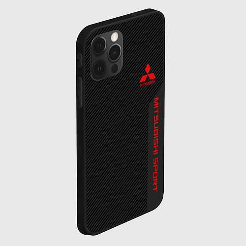 Чехол iPhone 12 Pro Max Mitsubishi: Sport Line / 3D-Черный – фото 2