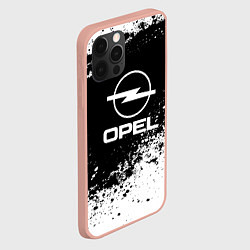 Чехол для iPhone 12 Pro Max Opel: Black Spray, цвет: 3D-светло-розовый — фото 2