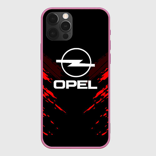 Чехол iPhone 12 Pro Max Opel: Red Anger / 3D-Малиновый – фото 1