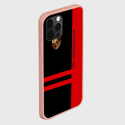 Чехол для iPhone 12 Pro Max Porsche: Red Sport, цвет: 3D-светло-розовый — фото 2