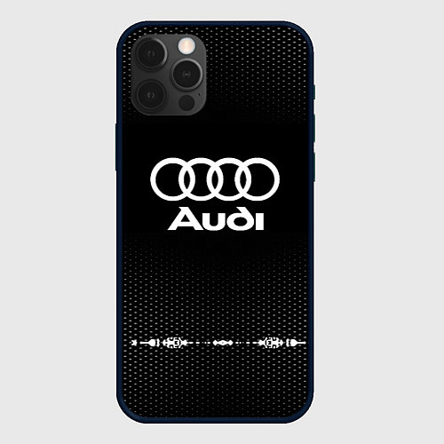 Чехол iPhone 12 Pro Max Audi: Black Abstract / 3D-Черный – фото 1