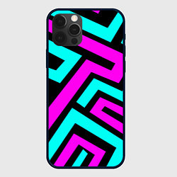 Чехол iPhone 12 Pro Max Maze: Violet & Turquoise