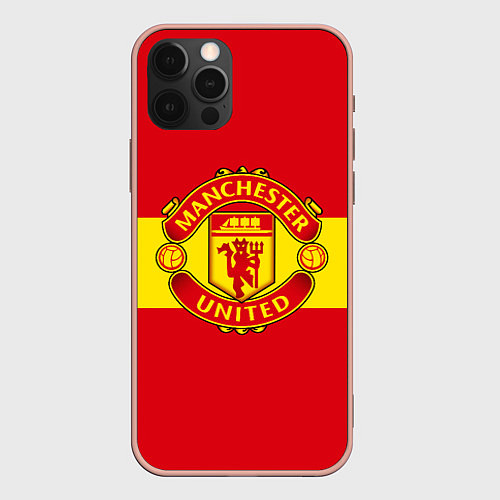 Чехол iPhone 12 Pro Max FC Man United: Red Style / 3D-Светло-розовый – фото 1