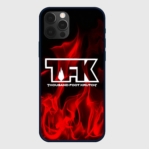 Чехол iPhone 12 Pro Max Thousand Foot Krutch: Red Flame / 3D-Черный – фото 1