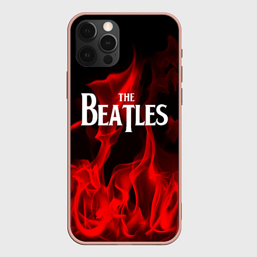 Чехол iPhone 12 Pro Max The Beatles: Red Flame / 3D-Светло-розовый – фото 1